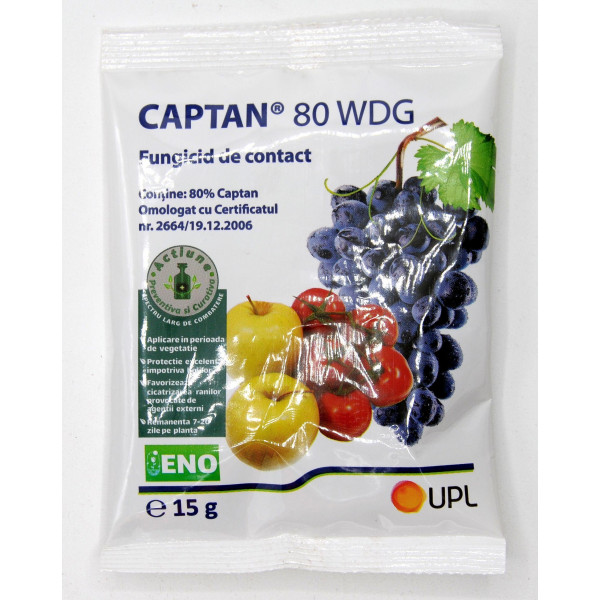 Fungicid Captan 80 WDG 15 gr