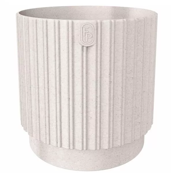 Ghiveci Mika Cyli Petit Eco Wood 18 alb