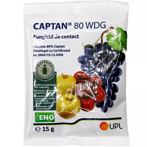 Fungicid Captan 80 WDG 15 gr