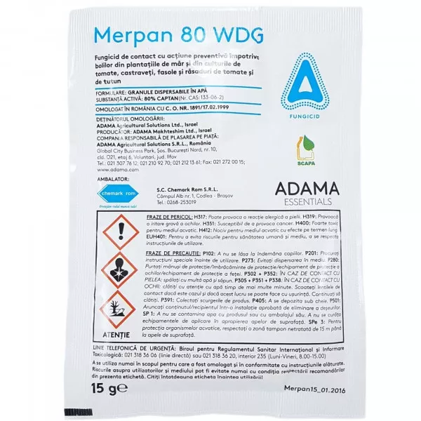 Fungicid Merpan 80 WDG 15 gr