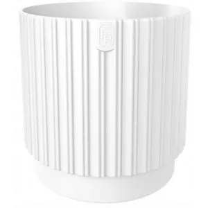 Ghiveci Mika Cyli Petit Eco Recycled 14 alb