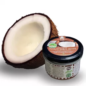 Unt de shea alb cu ulei de cocos