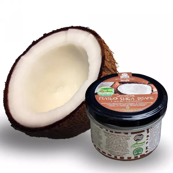 Unt de shea alb cu ulei de cocos
