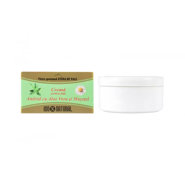 Cremă pentru față Antirid cu Aloe vera și Mușețel