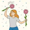 Paletă Muște (Plici) Flower Power 47 cm