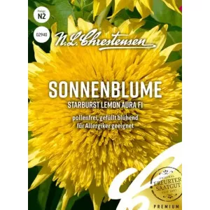 Semințe de floare soarelui decorativă Starburst Lemon Aura F1