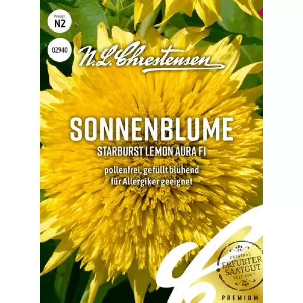 Semințe de floare soarelui decorativă Starburst Lemon Aura F1