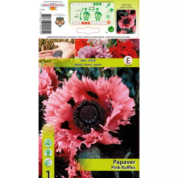 Mac de grădină (Papaver) Pink Ruffles