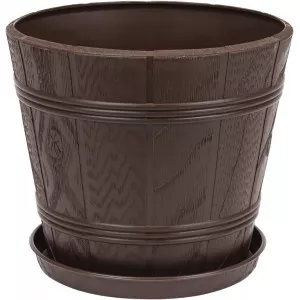 Ghiveci cu farfurie Elba 15 cm maro
