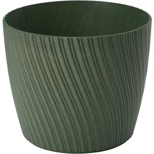 Ghiveci cu farfurie Mika Eco Recycled 13 verde