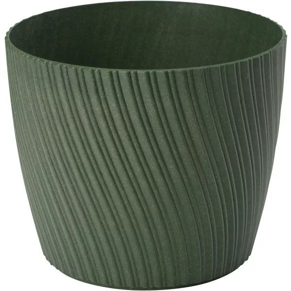 Ghiveci cu farfurie Mika Eco Recycled 17 verde