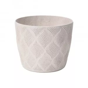 Ghiveci Flow Petit Eco Wood 13 alb