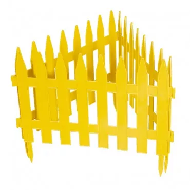 Gard decorativ plastic 28x300 cm, galben