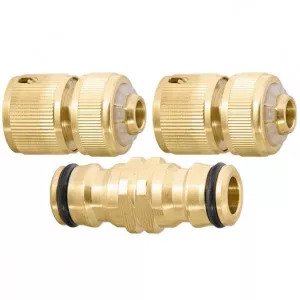 Set conectare furtun alamă - 1/2, aquastop