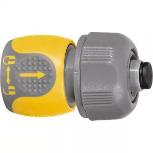 Conector alamă pentru furtun 3/4",aquastop, cu insertie dublă