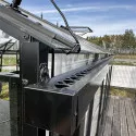 Sistem de colectare a apei pluviale pentru seră – jgheaburi și burlane laterale, compatibil ROA EHLB