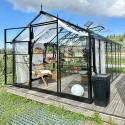 Seră ROA Luxury EHLB 2.5, tip Oranjerie, din oțel galvanizat la cald și policarbonat monolitic, clar şi ultra rezistent