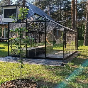 Seră ROA Luxury EHLB 3.0, tip Oranjerie, din oțel galvanizat la cald și policarbonat monolitic, clar şi ultra rezistent