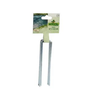 Cleme pentru fixare folii și plase Fixsol, metal, 17 x 3.5 cm, set 10 buc