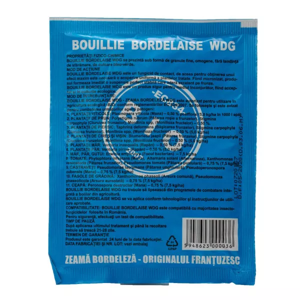 Fungicid Zeama Bordeleza 50 gr