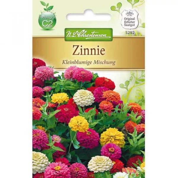 Semințe de zinnia (Cârciumăreasă) pitică, mix multicolor