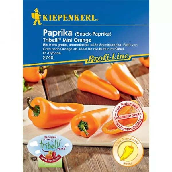 Semințe de ardei dulce Tribelli Mini Orange F1