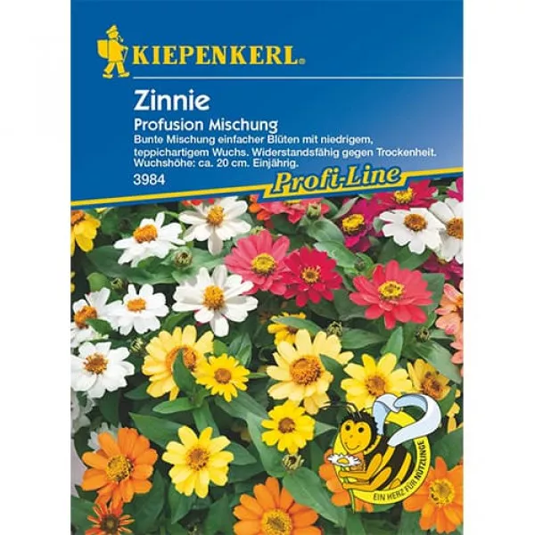 Semințe de zinnia (Cârciumăreasă) Profusion, mix multicolor