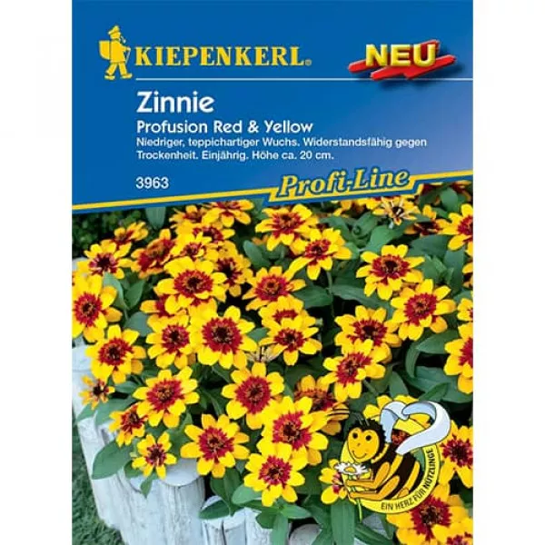 Semințe de zinnia (Cârciumăreasă) Red & Yellow Semințe de zinnia (Cârciumăreasă) Red & Yellow