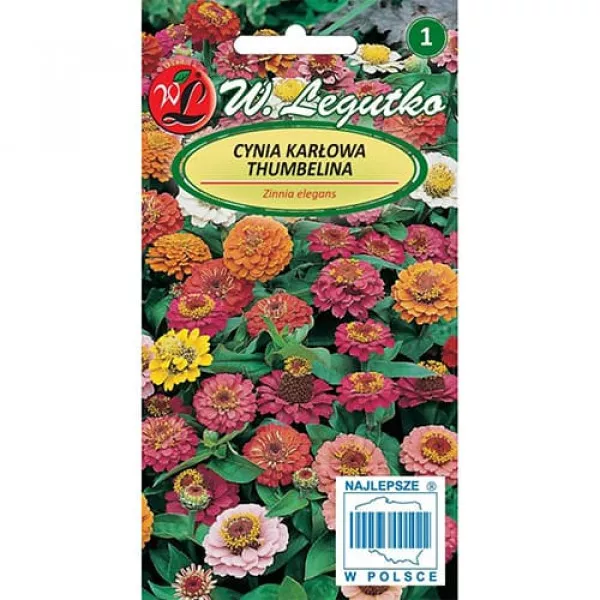 Semințe de zinnia Thumbelina, mix multicolor