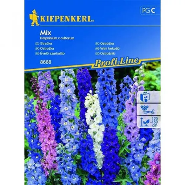 Semințe de delphinium (Nemțișor) peren, mix multicolor