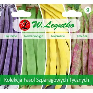 Semințe de colecție de fasole verde, pachet cu 4 soiuri