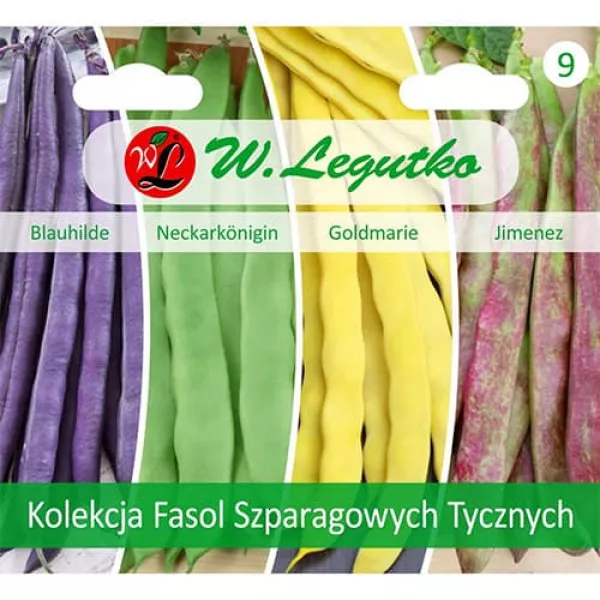 Semințe de colecție de fasole verde, pachet cu 4 soiuri