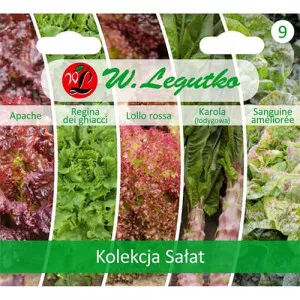 Semințe de colecție de salată verde, pachet cu 5 soiuri